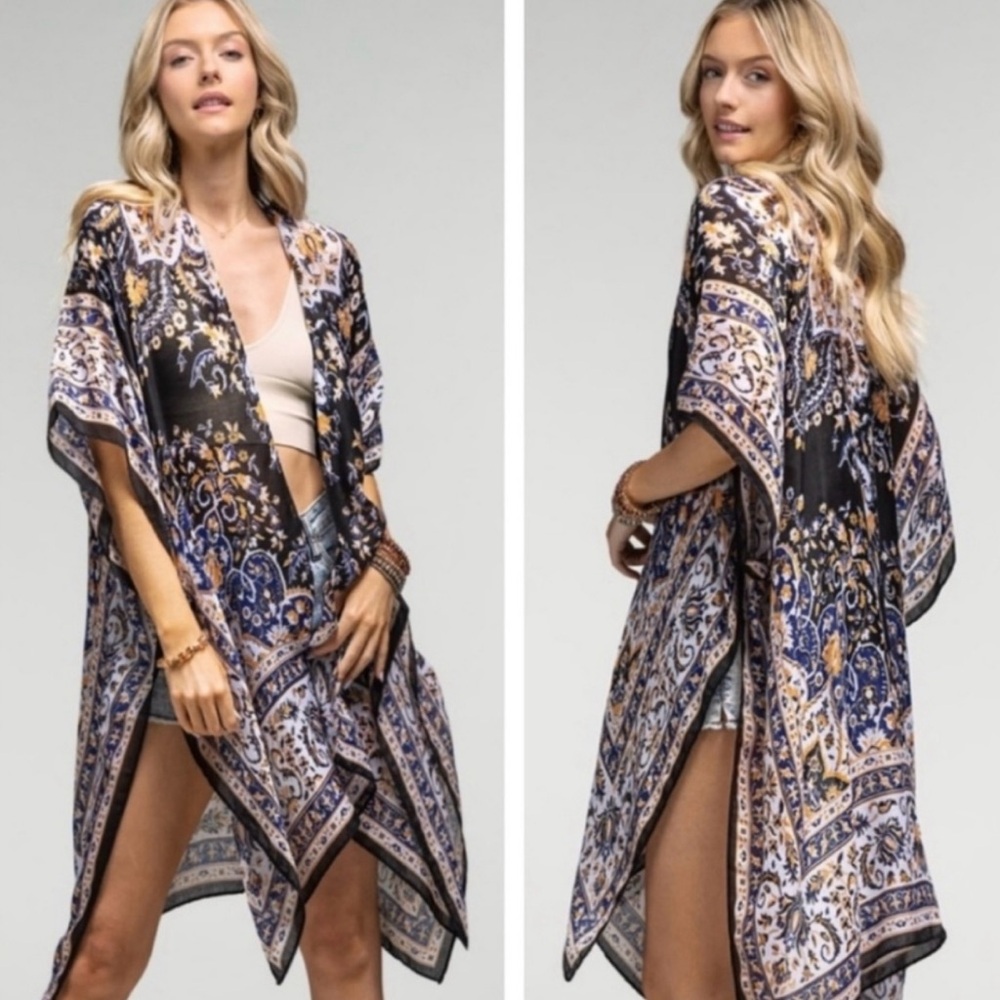 Boho Chic Open Front Kimono